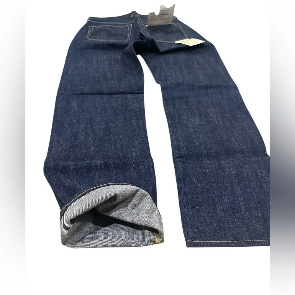 Vtg special edition Evisu heritage seldvage denim with black embroidered logo